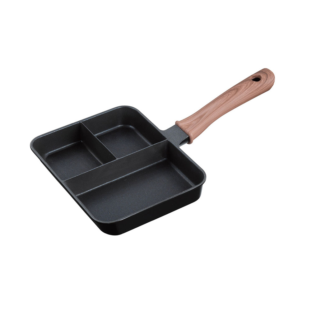 CB Japan copan 系列IH爐3分隔式平底鍋  曜石黑